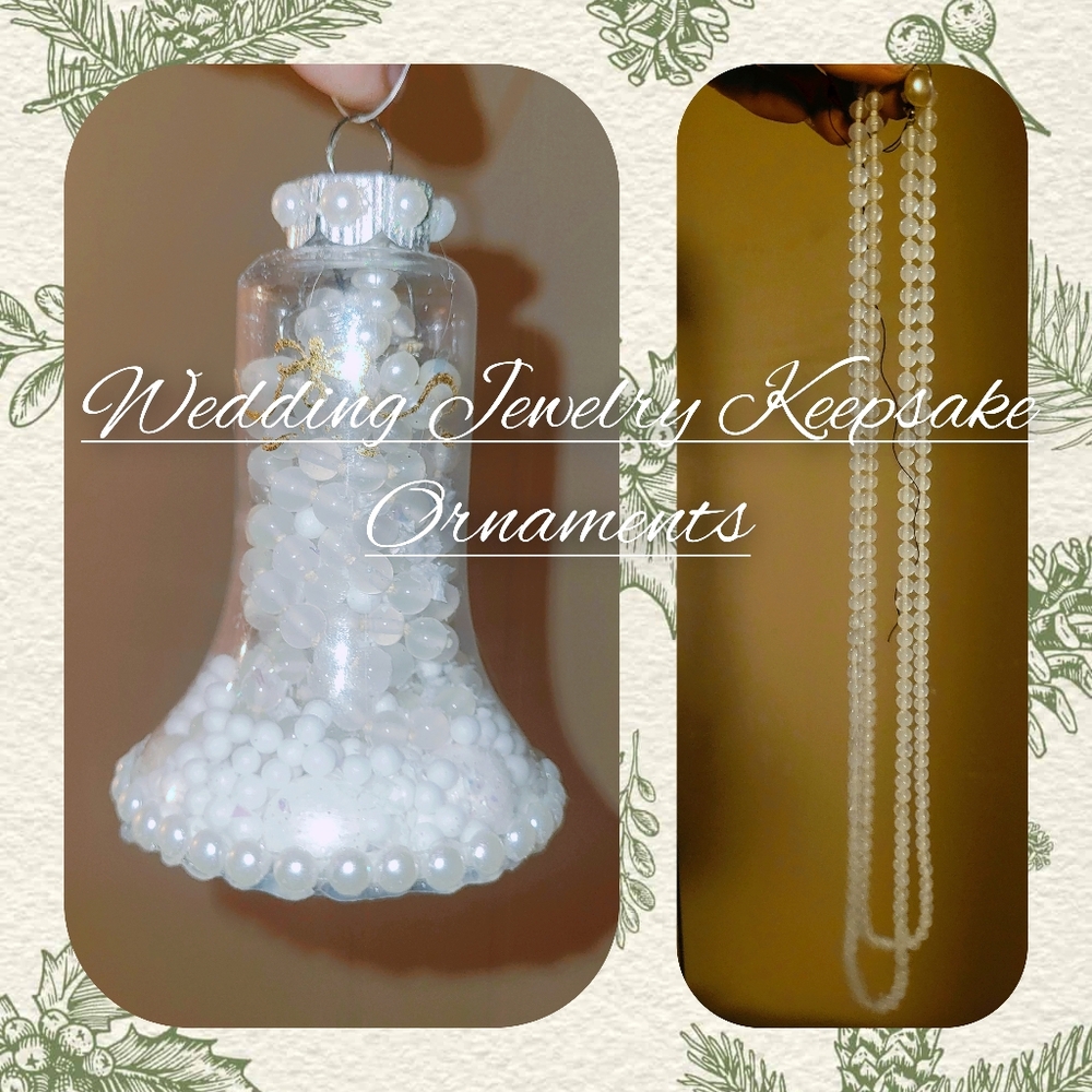 HANDCRAFTED Wedding Jewelry Keepsake Ornaments White Wedding Bells BY DOLLZONTOP